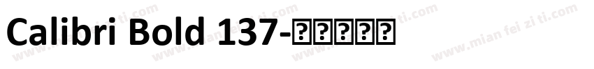 Calibri Bold 137字体转换